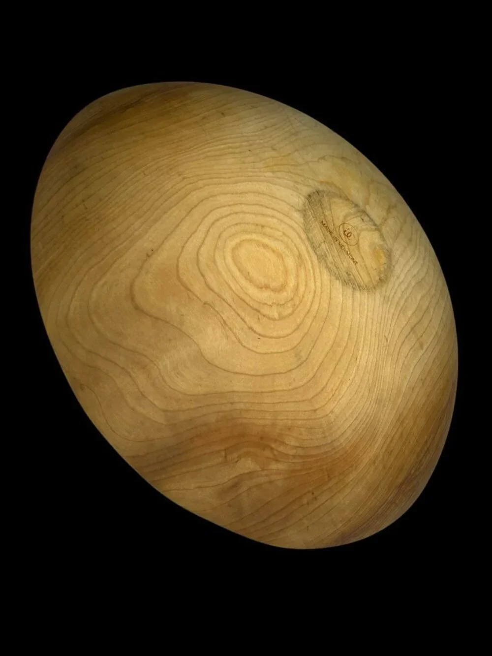 CG Granville Vermont Turned Wood Out of Round Dough Bowl 14